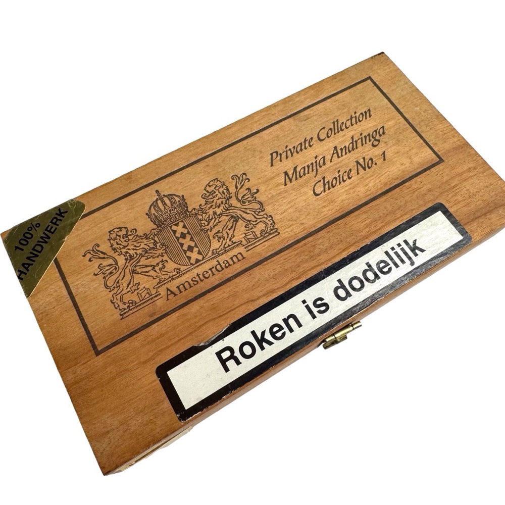 Wooden Amsterdam Cigar Box Private Collection Manja Andringa Valet Watch Case